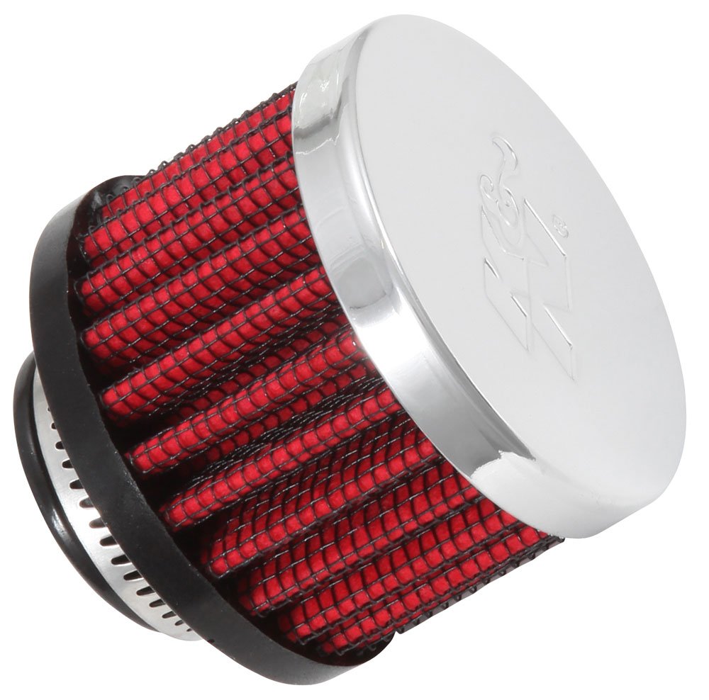 K&N Air Filter/Breather Vent: High Performance, Premium, Washable, Replacement Engine Filter: Flange Diameter: 0.75 in, Filter Height: 1.5 in, Flange Length: 0.4375 in, Shape: Breather, 62-1360