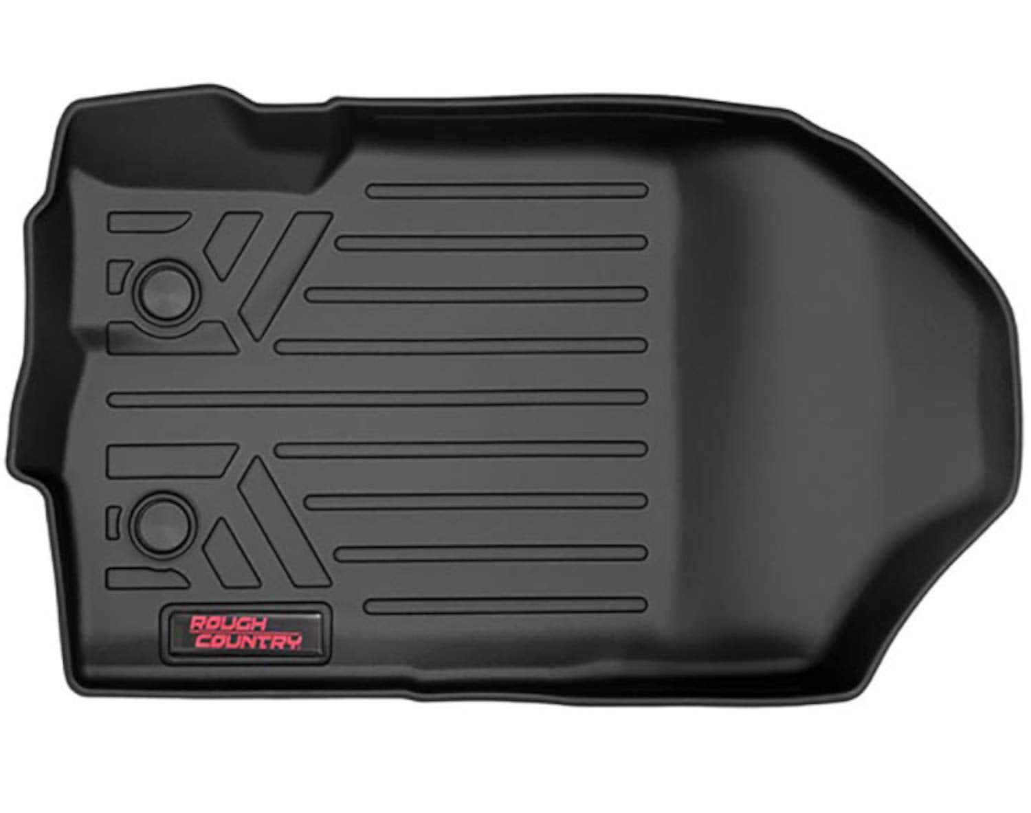 Rough Country Floor Mats All Weather for Ford Ranger Crew Cab (2019-2023) - Non-Slip Waterproof Flexible Floor Mat, Front & Rear Set