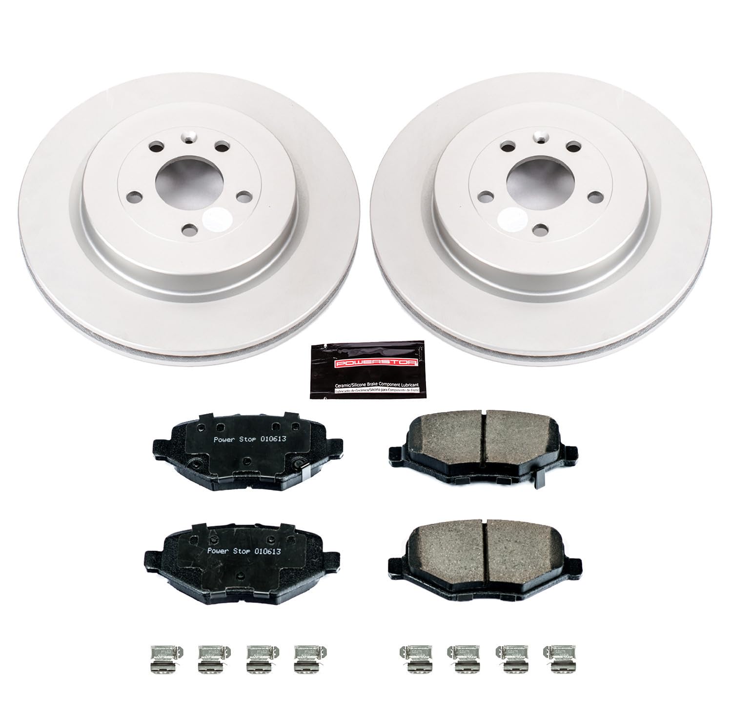Power Stop Rear CRK6376 Z17 Geomet Coated Brake Kit For Explorer, Flex, Police Interceptor Sedan, Police Interceptor Utility, Special Service Police Sedan, Taurus, MKS, MKT [Model Specific]