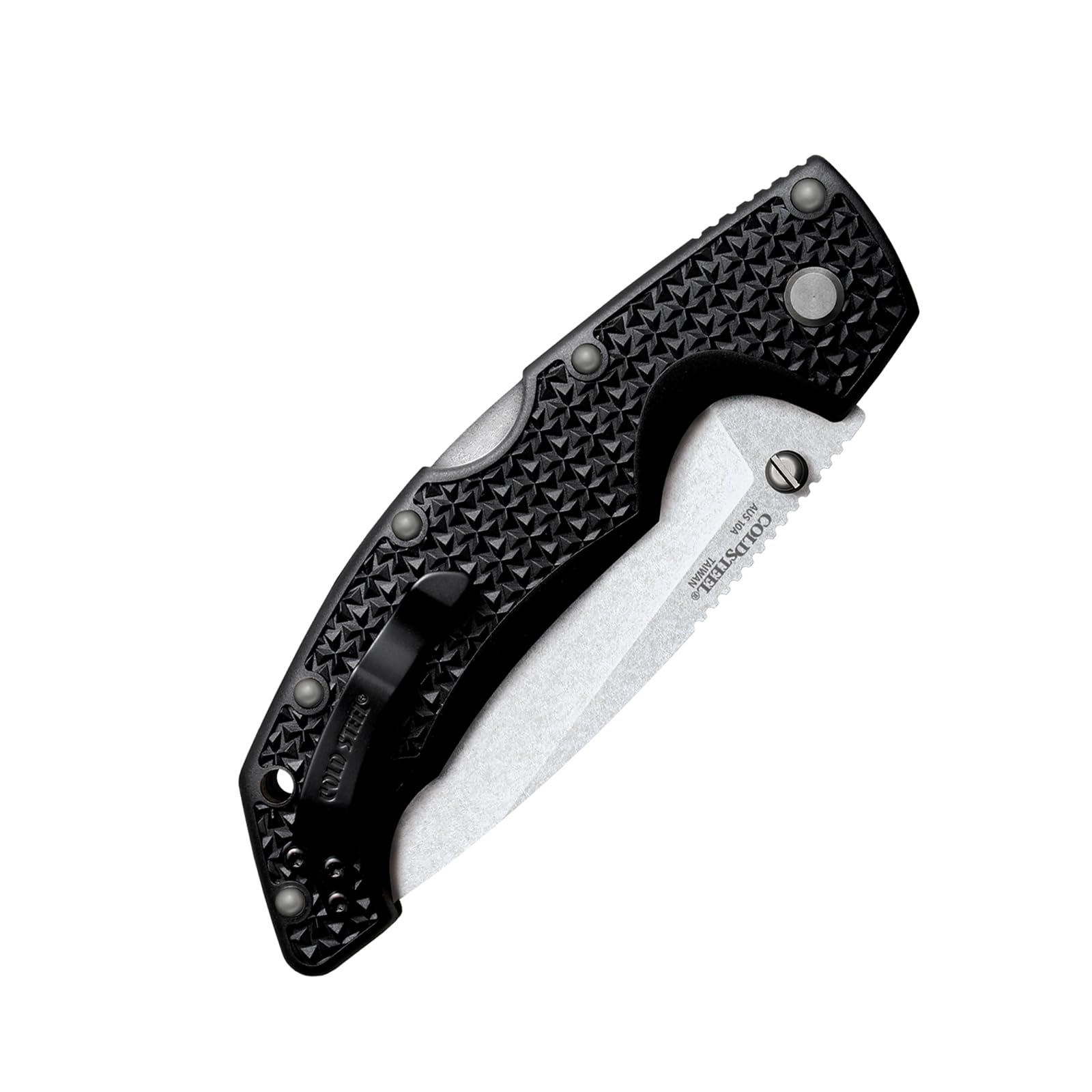 Cold Steel Large Voyager 4" AUS10A Drop Point Razor-Sharp Blade 5.25" Griv-Ex Handle Everyday Carry Tactical Folding Knife w/Tri-Ad Lock