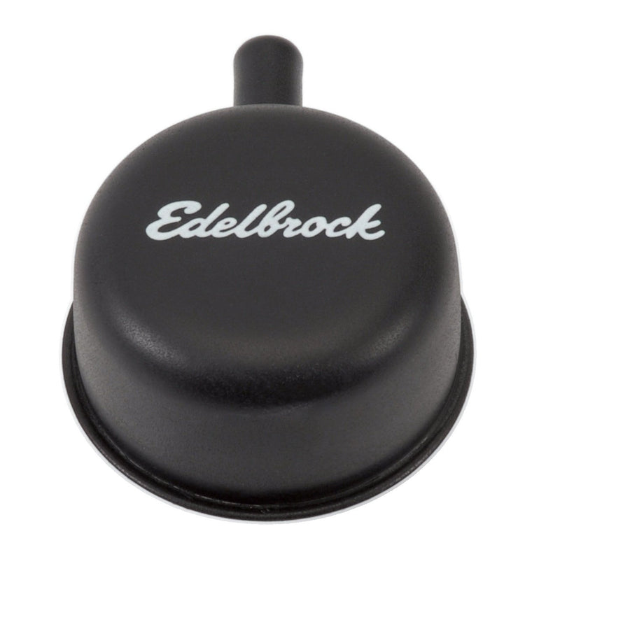 Valve Cover Breather Edelbrock 4413 Round 2.25 in. Tall w/90 deg. PVC Port
