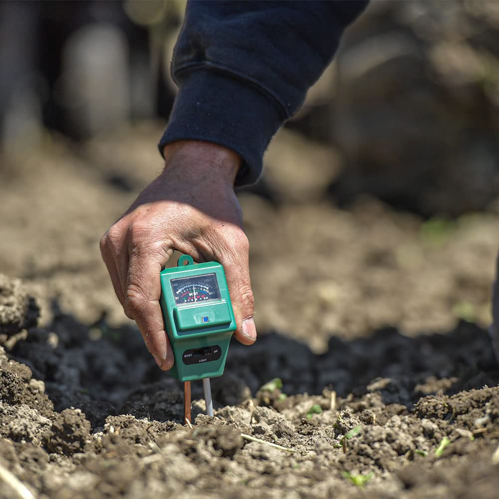 Evolved Harvest Evolved Habitats pH Meter - Reliable Easy-to-Use Moisture/Acidity/Alkalinity/Sunlight Content Soil Test Meter