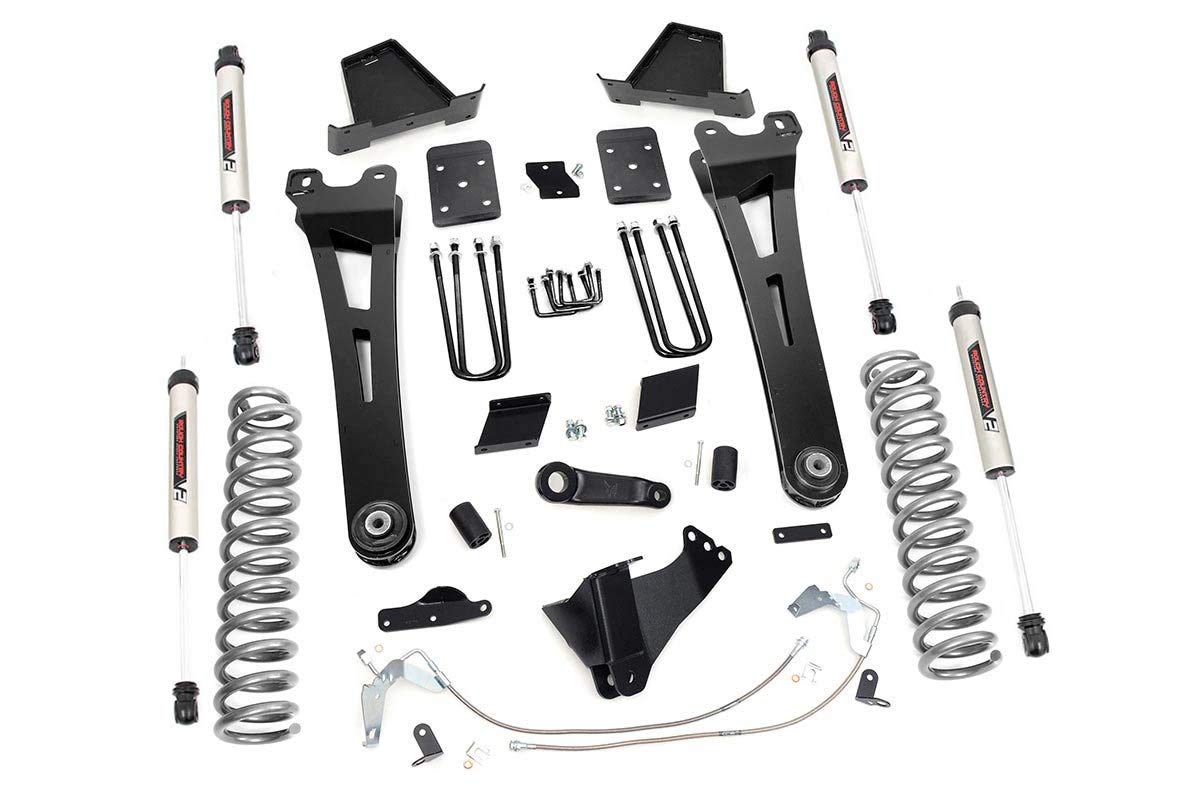 6" Rough Country Lift Kit (fits) 2011-2014 Super Duty F250 4WD Diesel | V2 Shocks | Radius Arm Suspension | 54070