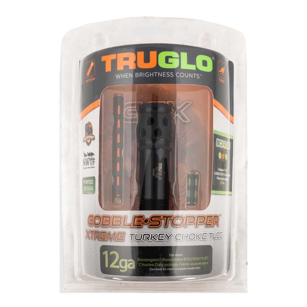 Gobble-Stopper Xtreme TRUGLO Gun Choke Tube Combo - Includes Universal-Fit Fiber Optic Sight, Remington 12 Gauge