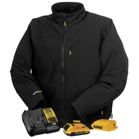 Men's DEWALT Heated Soft Shell Jacket Kit Black X-Large