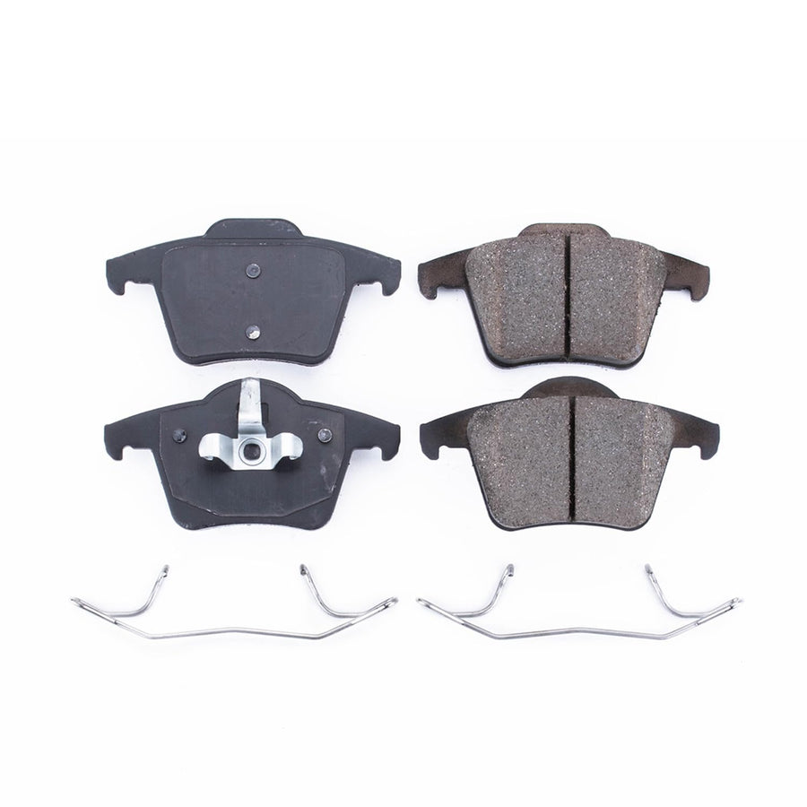 Rear Brake Kit Power Stop For Volvo XC90 2003-14 - Ceramic Brake Pads With Installation Hardware, 17-980
