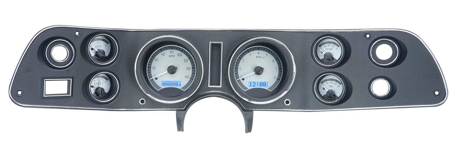 Chevy Camaro 1970-81 VHX System, Silver Face - Blue Display