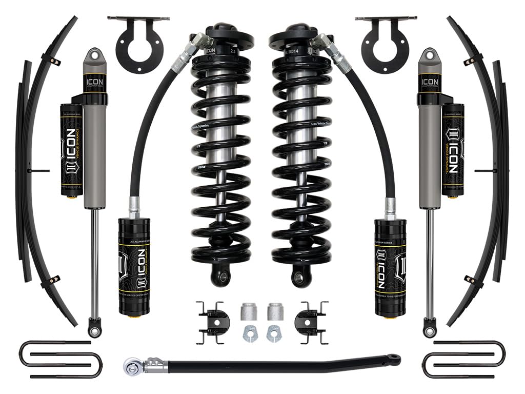 Ford F250/F350 ICON 11-16, 2.5-3" Lift, Stage 3 Coilover System w/Leaf Springs