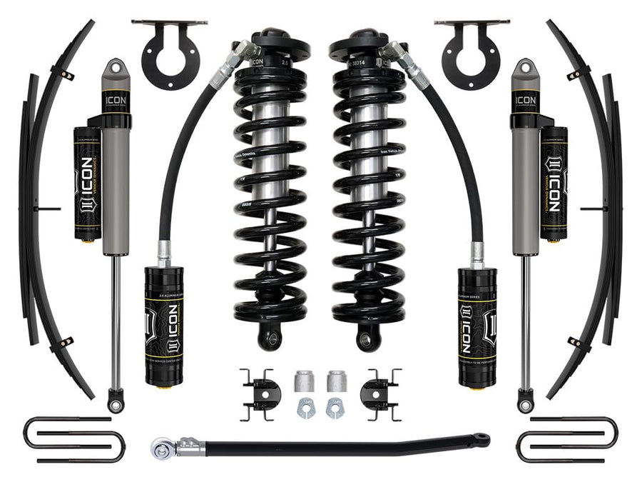 Ford F250/F350 ICON 11-16, 2.5-3" Lift, Stage 3 Coilover System w/Leaf Springs