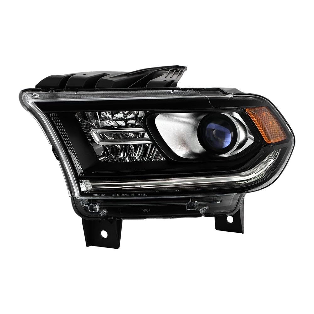 Dodge Durango 2014-2017 Spyder (OE) Halogen Without DRL LED Models Only (Do Not Fit Xenon HID Models) OEM Style Driver Side Headlight - Left - Black