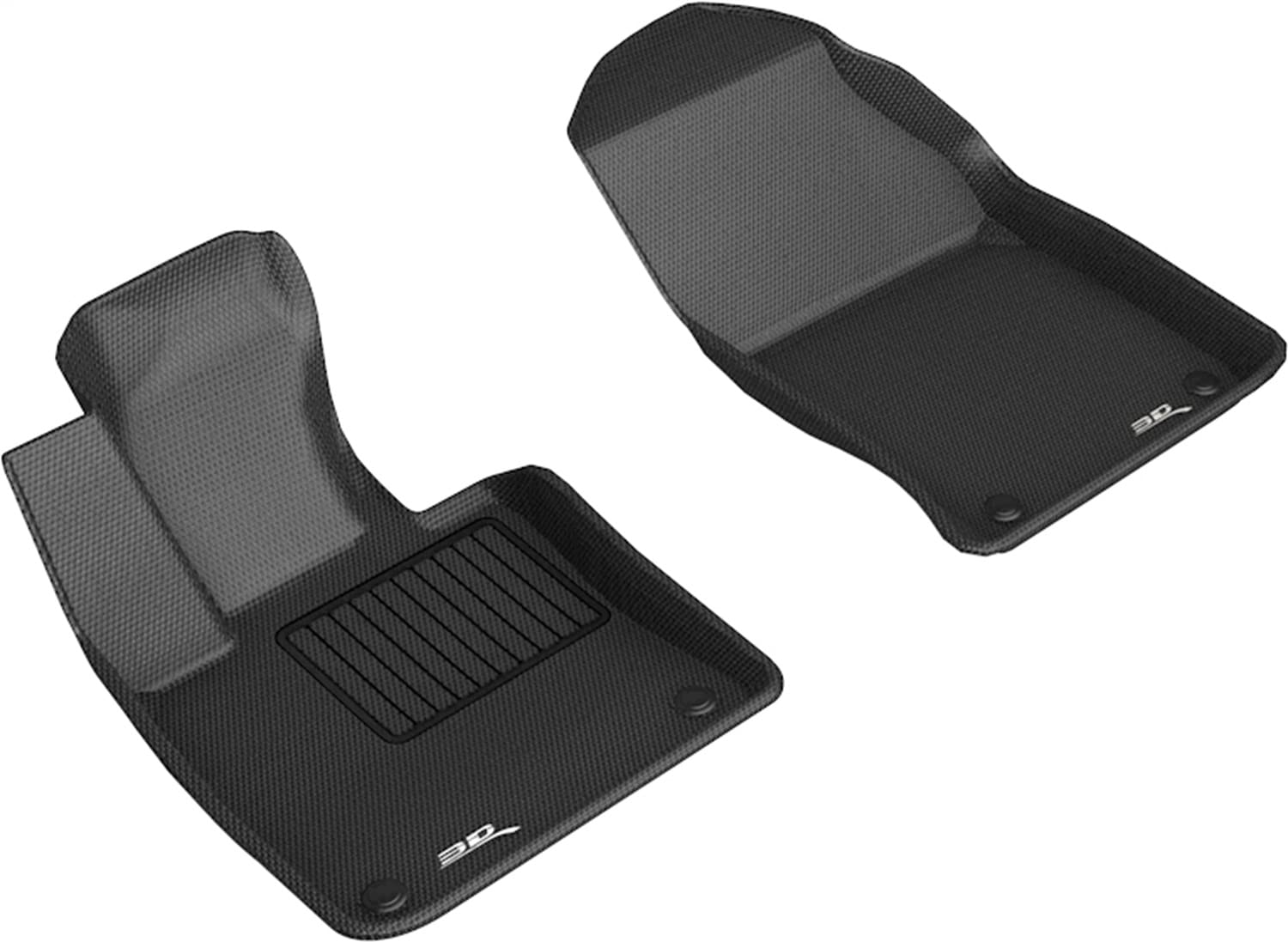 Kagu Floor Mat 3D MAXpider Custom Fit (Black) Compatible with Volvo S60/V60/V60 Cross Country 2019-2023 - Front Row