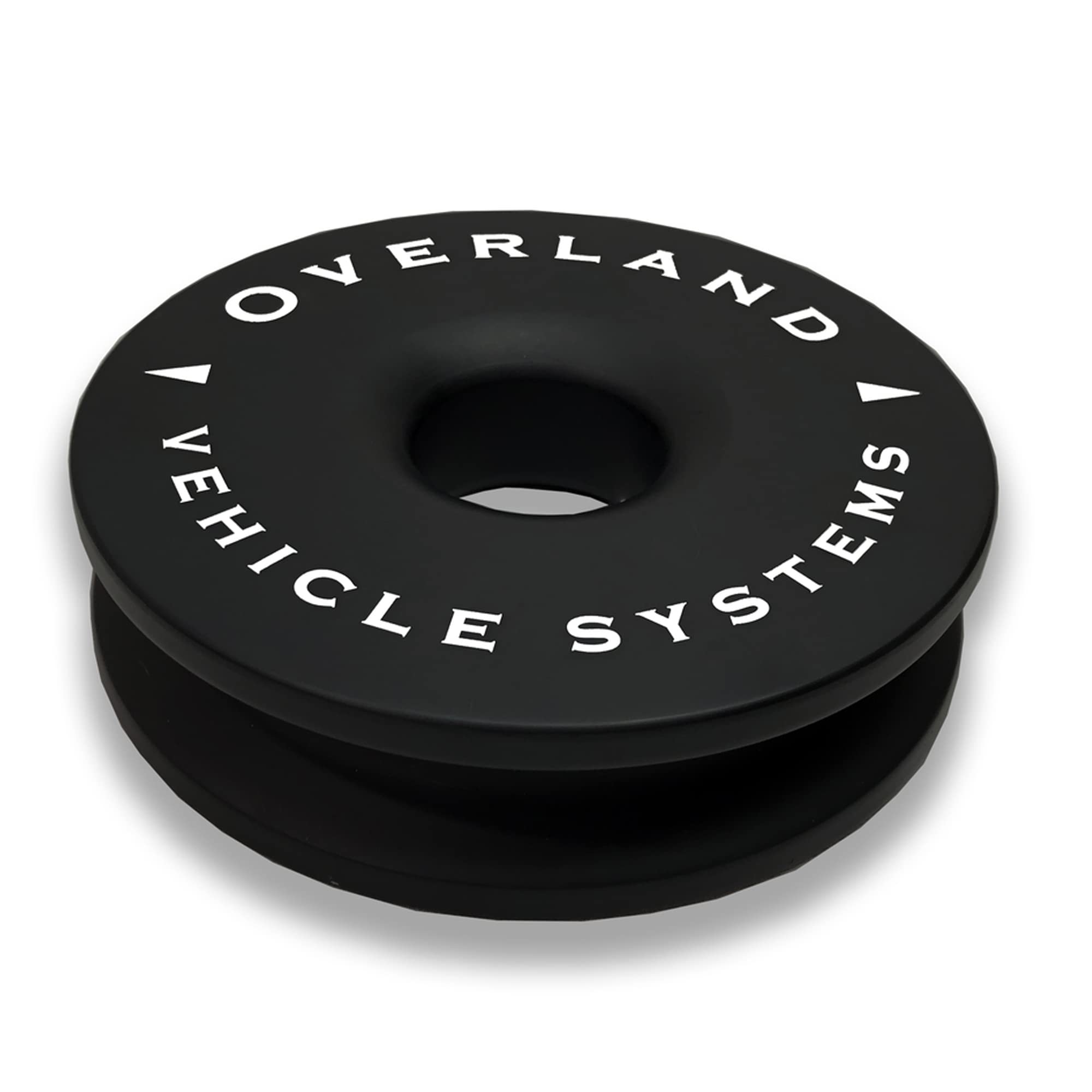 Recovery Ring Overland Vehicle Systems 6.25" 45,000 lb. Black with Storage Bag Universal - T6 6061 Aircraft Grade Aluminum - for Use for Truck, SUV, ATV and UTV
