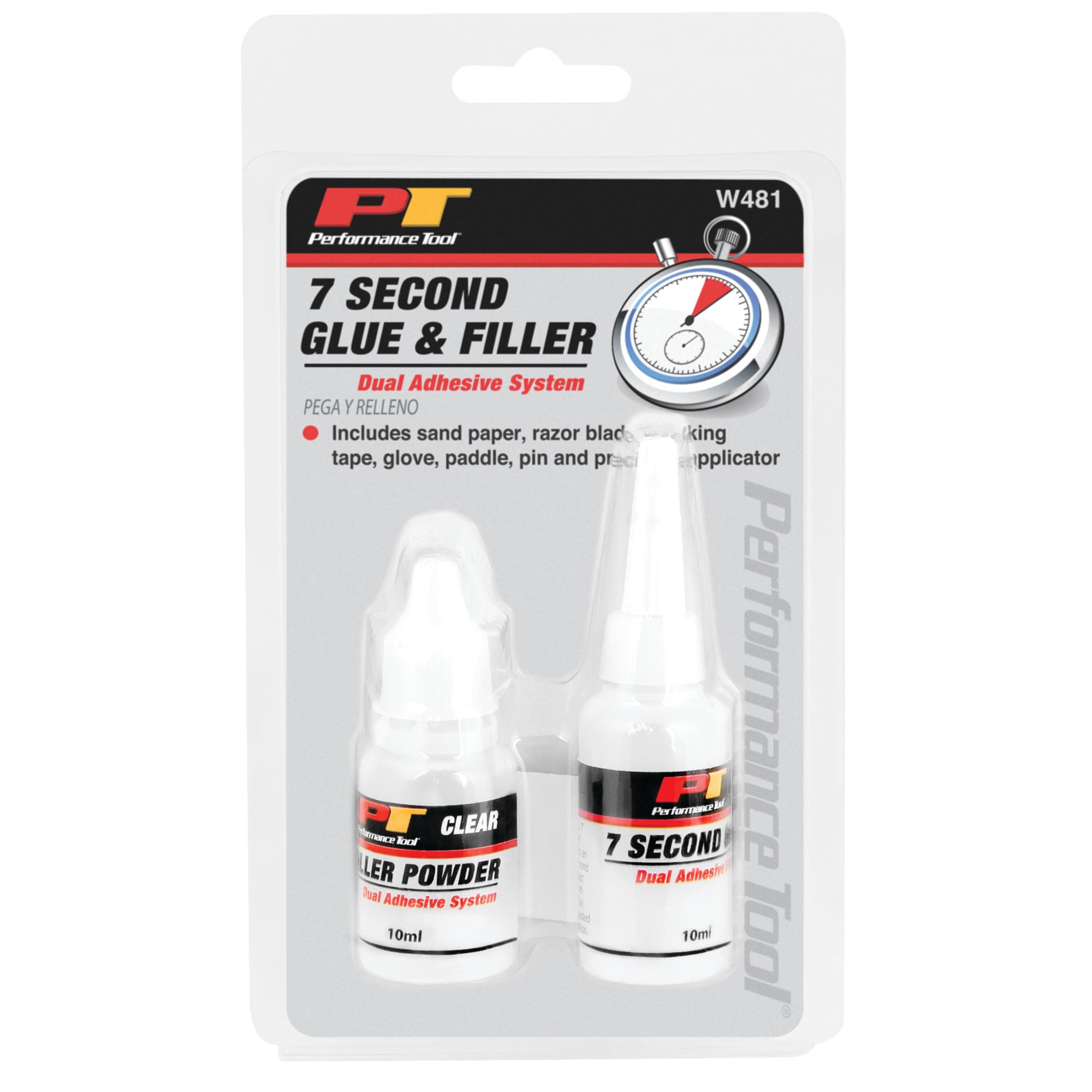 W481 Performance Tool Adhesive & Welding Compound for Instant Bonding of Multiple Materials, Includes Application Pack & Precision Applicator Tube