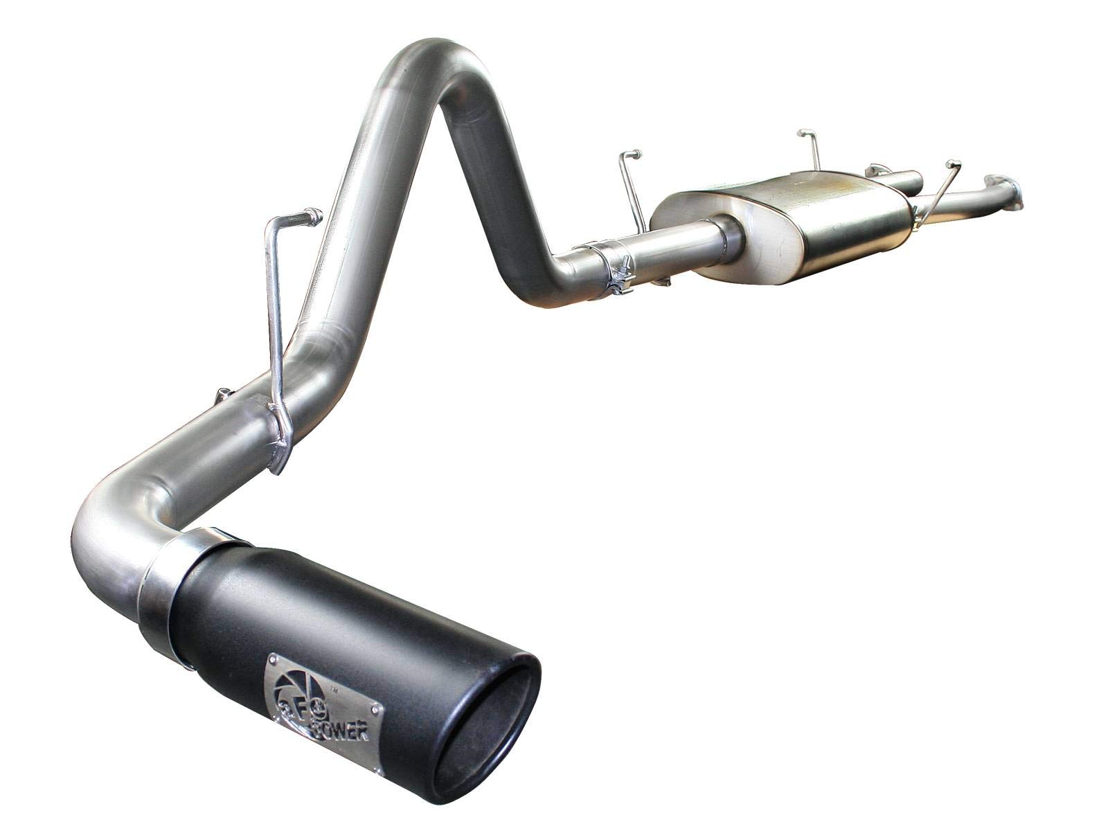Mach Force XP aFe 49-46009-B 4.5" Black Tip 2.5"/3" 409 Stainless Steel Cat-Back Exhaust System for Toyota Tundra V8-4.7L