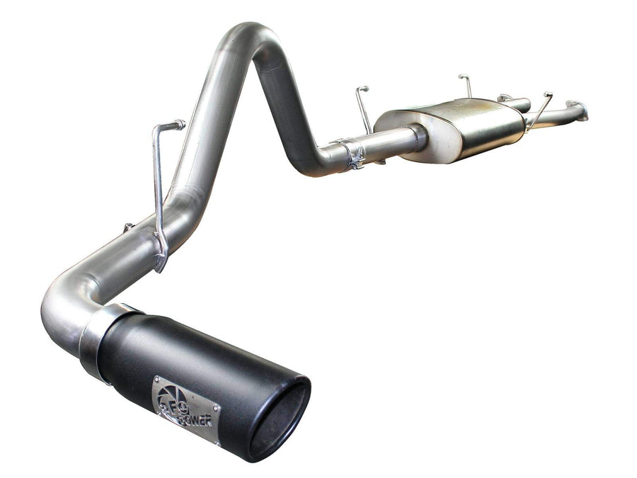Mach Force XP aFe 49-46009-B 4.5" Black Tip 2.5"/3" 409 Stainless Steel Cat-Back Exhaust System for Toyota Tundra V8-4.7L