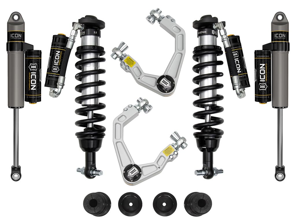 0-3.5" Lift ICON 19-21 Ford Ranger, Stage 4 Susp System, Billet UCA Al Knuckle