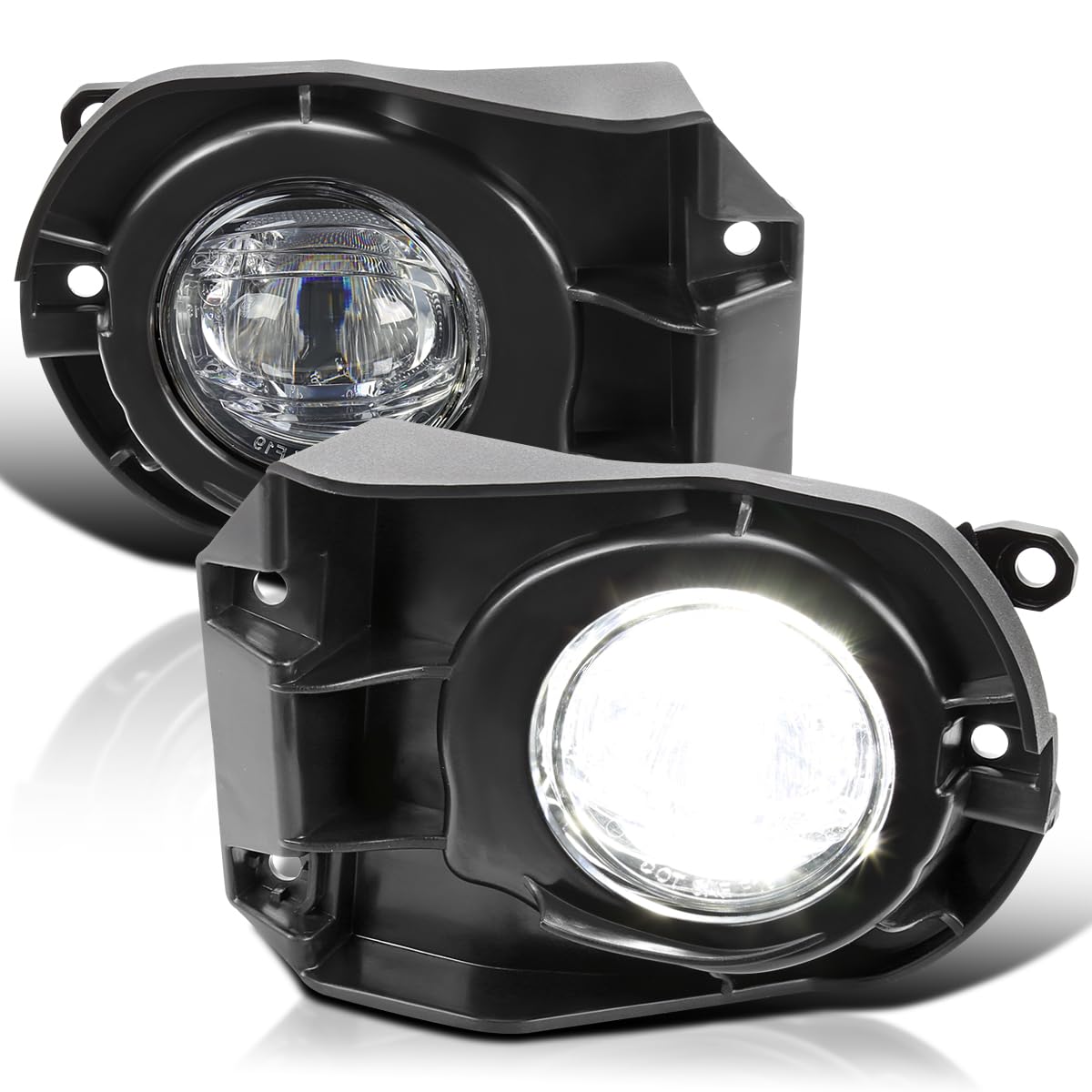 Bumper Driving Clear LED Fog Lights + Switch + Wiring Spec-D Tuning Compatible with 2022-2023 Toyota Corolla Cross, Left + Right Pair Assembly