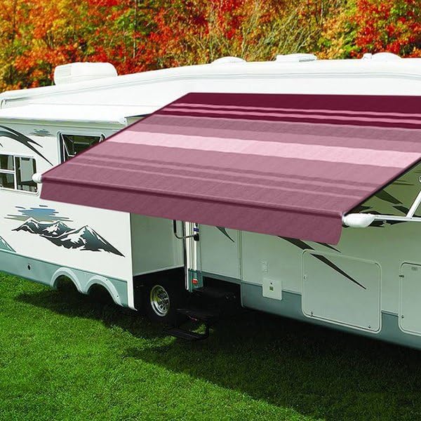 QJ188B00 Carefree Bordeaux 18' Vinyl Roller Assembly (White Weatherguard)