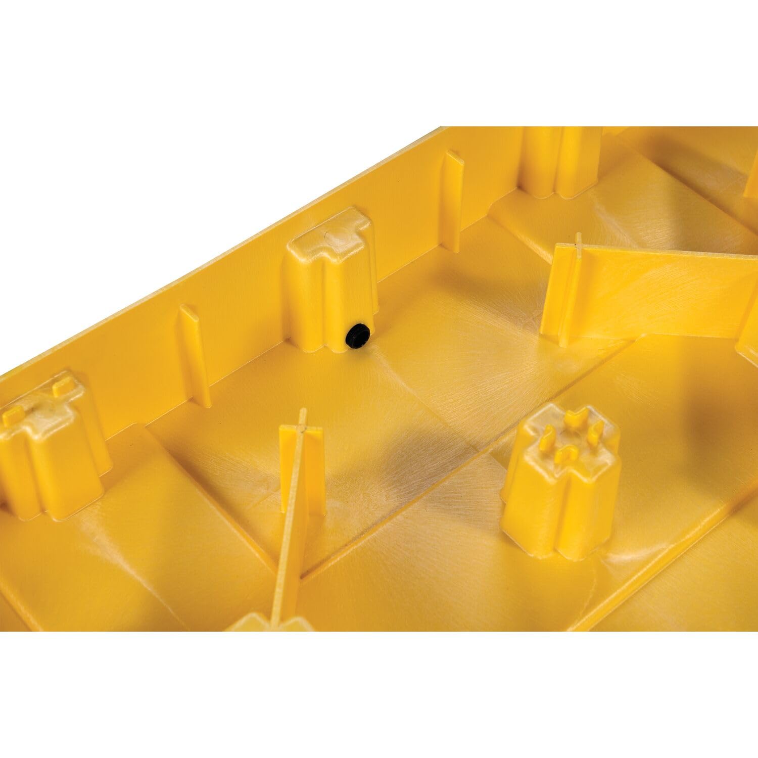 4 Drum Eagle Square Spill Platform with Drain and Forklift Pockets, 51.5"x51.5"x6.5", 60.5 Gallon Sump, 10,000 lbs. Load Capacity Containment Tray, Made in USA, Yellow, 1635D