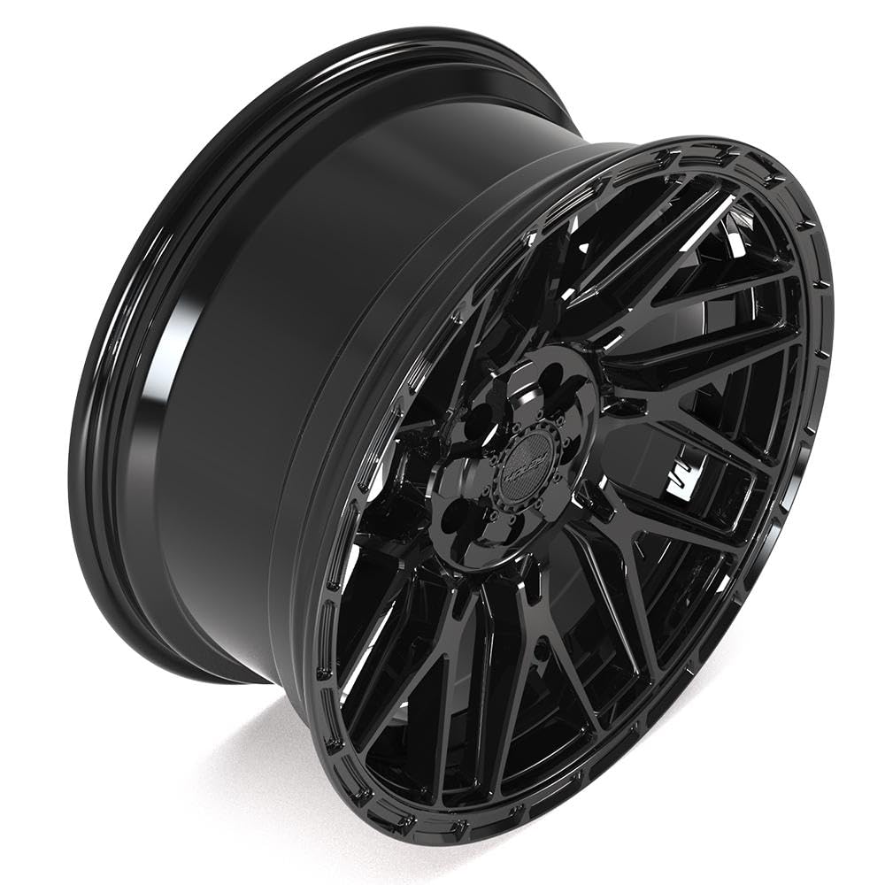4PLAY Wheels 20 Inch Rim 4PS28 Fits 5x127 & 5x139.7 20x9 Gloss Black Brushed with Tinted Clear (1)