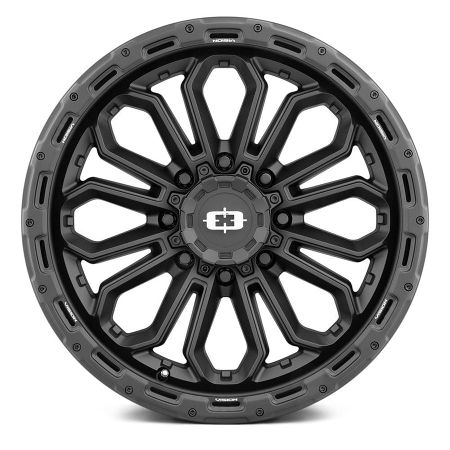 18x9 Vision 405 Korupt 8x170-12mm Satin Black Wheel Rim 18" Inch