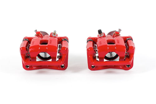 Power Stop Pair of High-Temp Red Powder Coated Rear Calipers for Acura TSX 2009-2014, Honda Accord 2008-2012 [Model Specific]