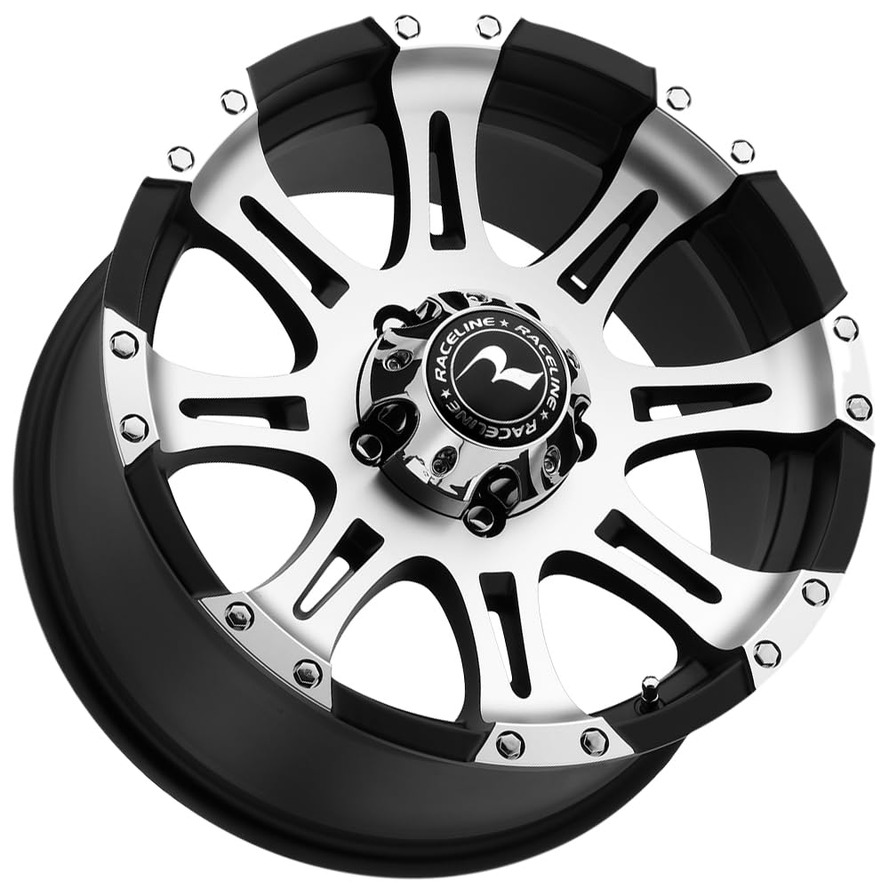 Raceline 982 RAPTOR Satin Black Machined Face Wheels (17 x 9. inches /5 x 127 mm, 0 mm Offset)