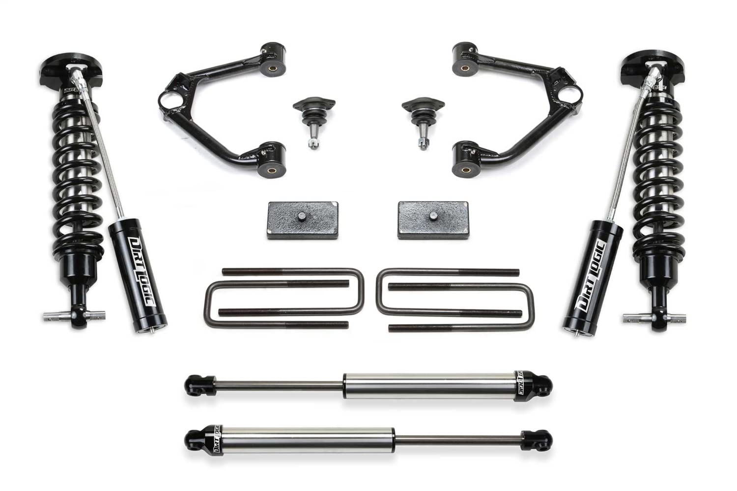 Fabtech Ball Joint Control Arm Lift System K1154DL 1.5 in. Lift w/Front Dirt Logic 2.5 Resi Coilovers Rear Dirt Logic 2.25 Shocks