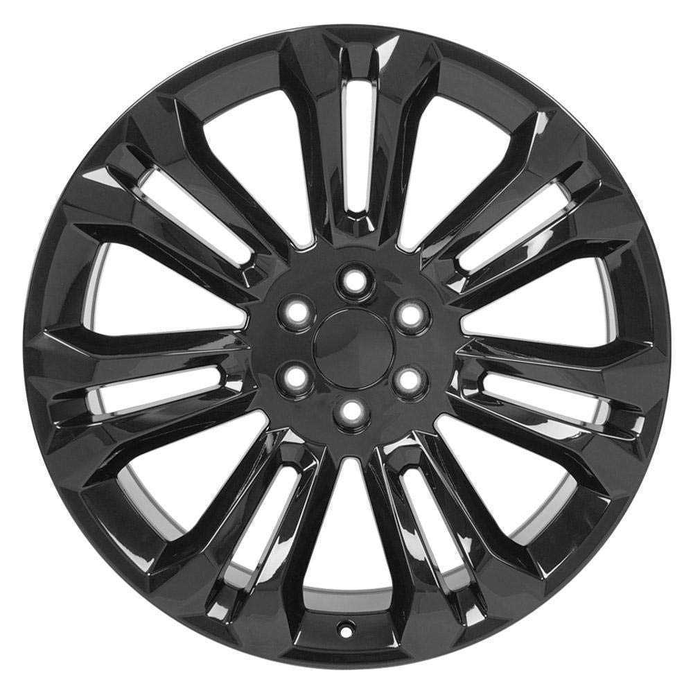 24 Inch OE Wheels CV43B Rim Fits Silverado 1500 Style 6x139.7 24x10 Gloss Black - Hollander 5666 (1)