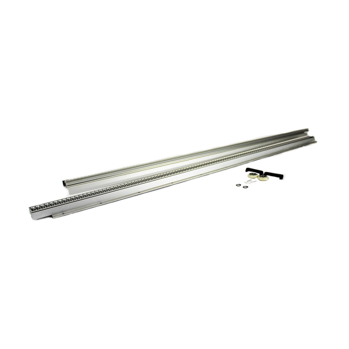 Dual Rack Repair Kit for RV Slide-Out Systems Lippert In-Wall Replacement with Hook Racks, V-Rollers, Retainers, Rivets, Rack Shoes, Wear Pads, Plugs, Sealing Foam, Fixed Side, Clear - 366154