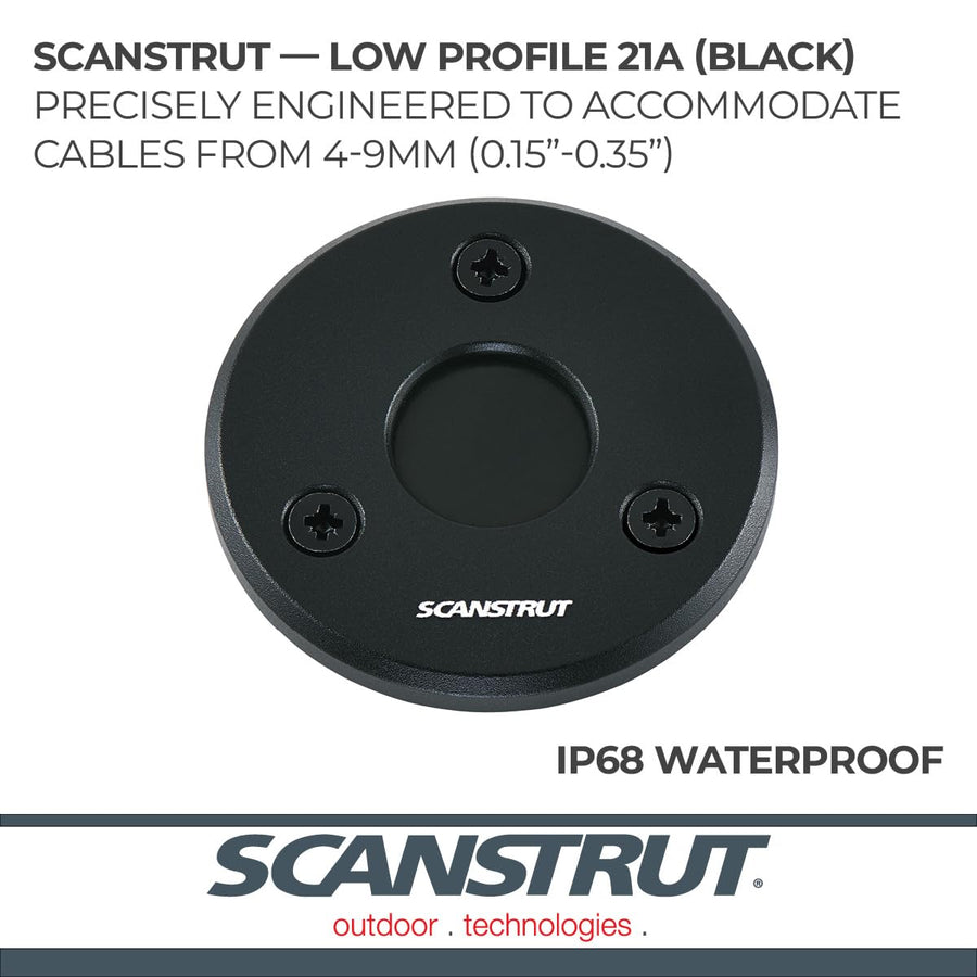 Low Profile Cable Seal, Scanstrut DS-LP-21A-BLK - Anodised Aluminium Black