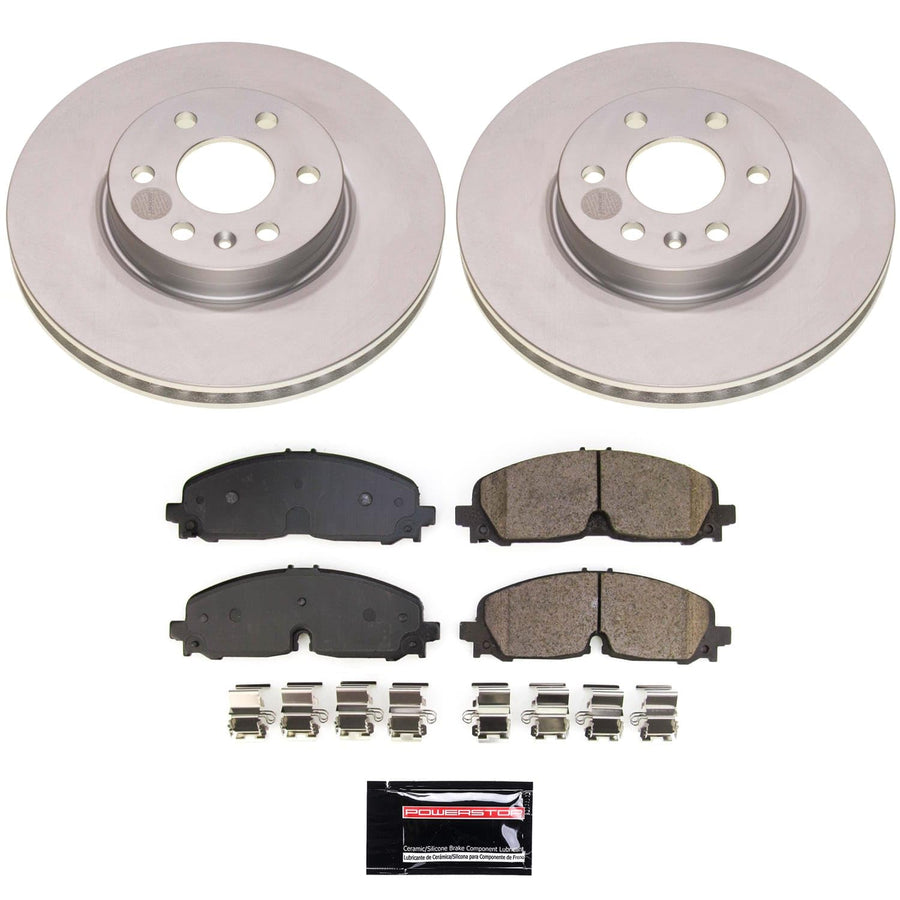 Power Stop CRK8741 Brake Kit For Chevrolet Colorado 2021-2022, GMC Canyon 2021-2022 Coated Brake Rotors and Pads [Application Specific]