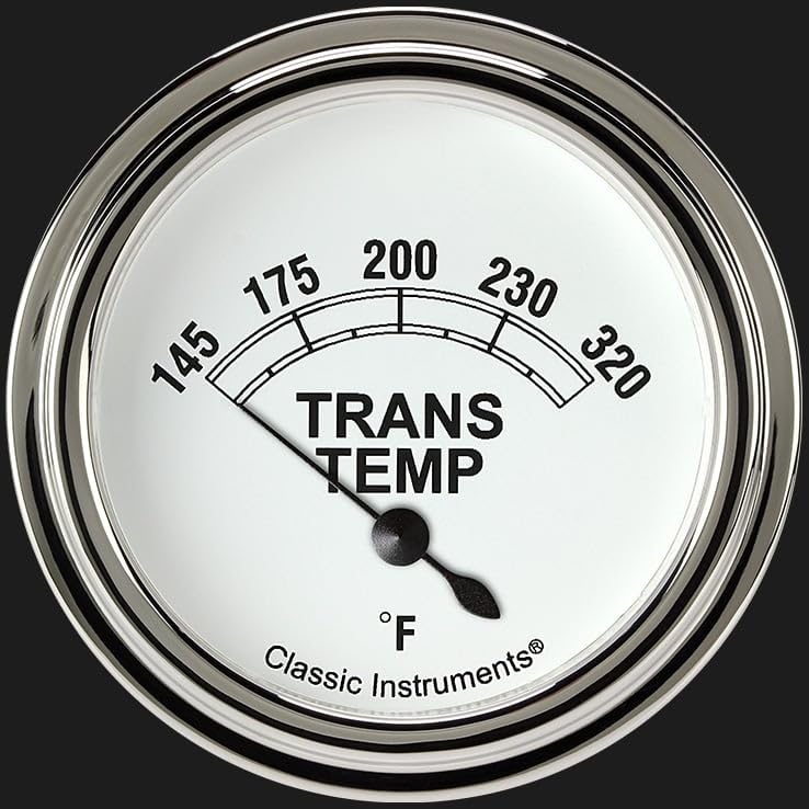 Classic Instruments Classic White CW227SLF 2 5/8" Transmission Temperature Gauge