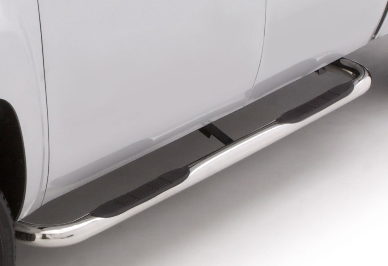 Lund RealTruck 22653782 Polished Stainless Steel 3" Round Bent Nerf Bars for 2009-2018 Dodge Ram 1500, 2010-2018 Ram 2500/3500 Standard Cab