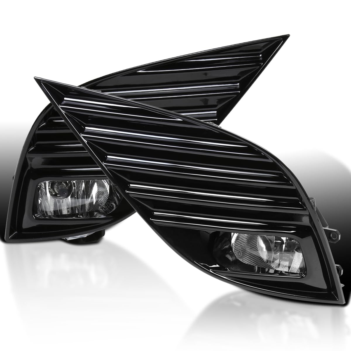 Bumper Spec-D Tuning Clear Driving Fog Lights + Bulbs + Switch Compatible with 2018-2019 Toyota Camry SE XSE L+R Pair Assembly