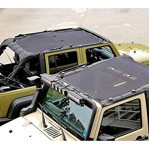 Eclipse Sun Shade, Rugged Ridge Full, Black | 13579.06 | Fits 2007-2018 Jeep Wrangler JK 2-Door