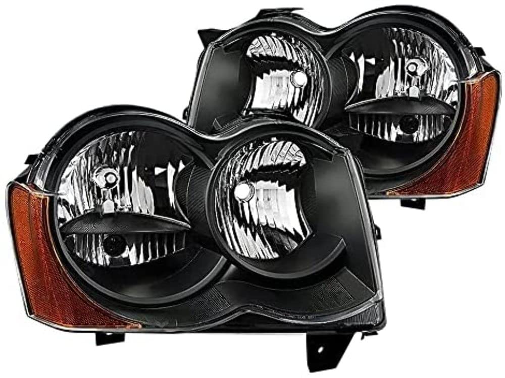Headlight Xtune HD-JH-JGC08-AM-C (Jeep Grand Cherokee 08-10 Halogen Model Only (Don't Fit HID Models) OEM Style s - Chrome)