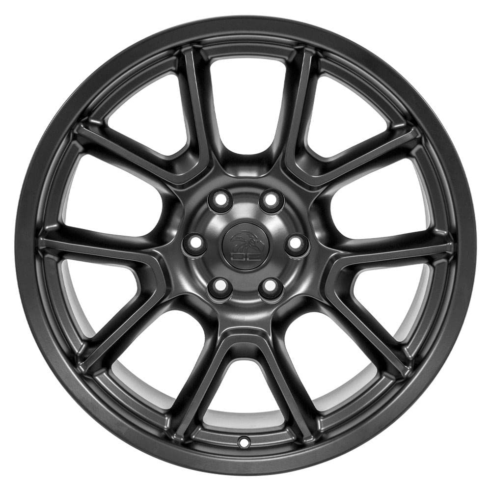 22 Inch OE Wheels DG21 Rim Fits Challenger 50th Anniversary Style 6x139.7 22x9.5 Satin Black - Hollander 10369 (1)