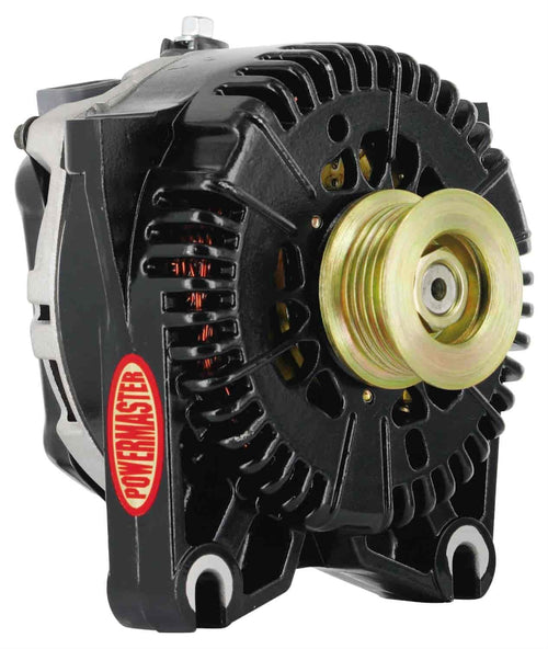 Alt Ford Powermaster 4G Black 200A 6 grv Pulley V MTG PCM Controlled LI-SIG-A VR