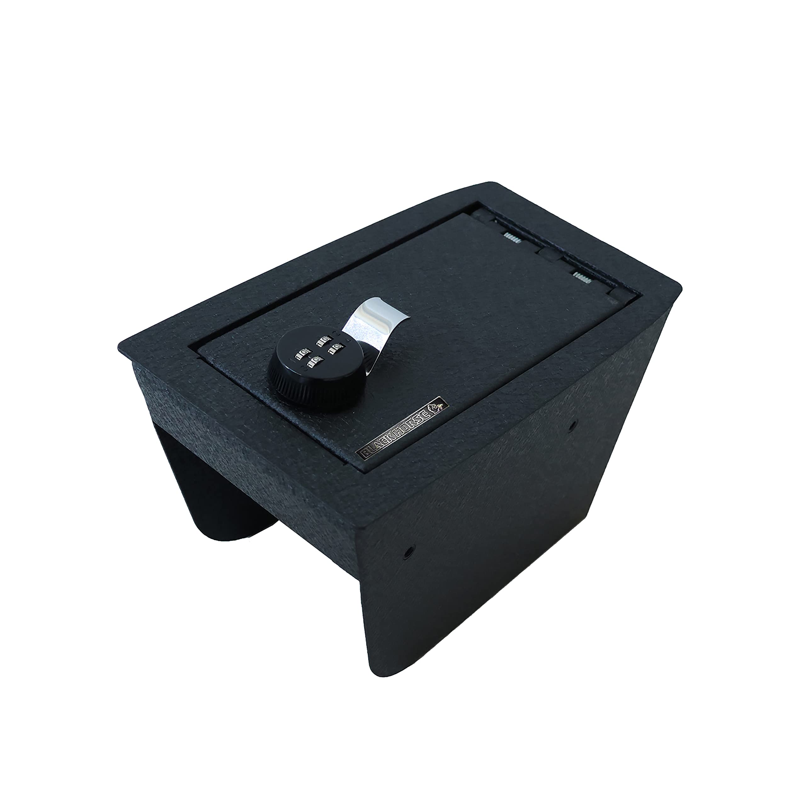 Center Console Safe Black Horse, with 4 Digit Combination Resettable Lock Compatible with 2021-2024 Ford Bronco Sport-ASFB01