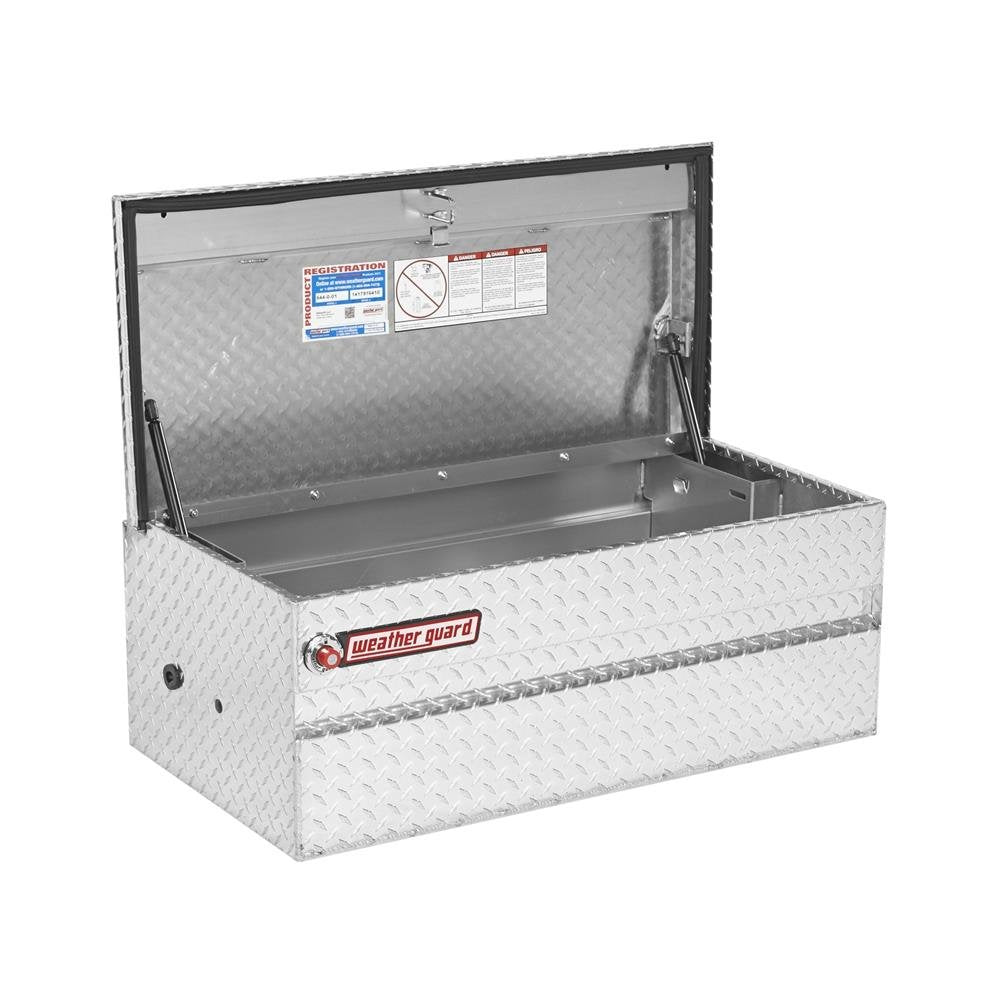 Truck Box Weather Guard Chest, 62 in. W, 20-1/4 in. D, Bright Aluminum, 664001