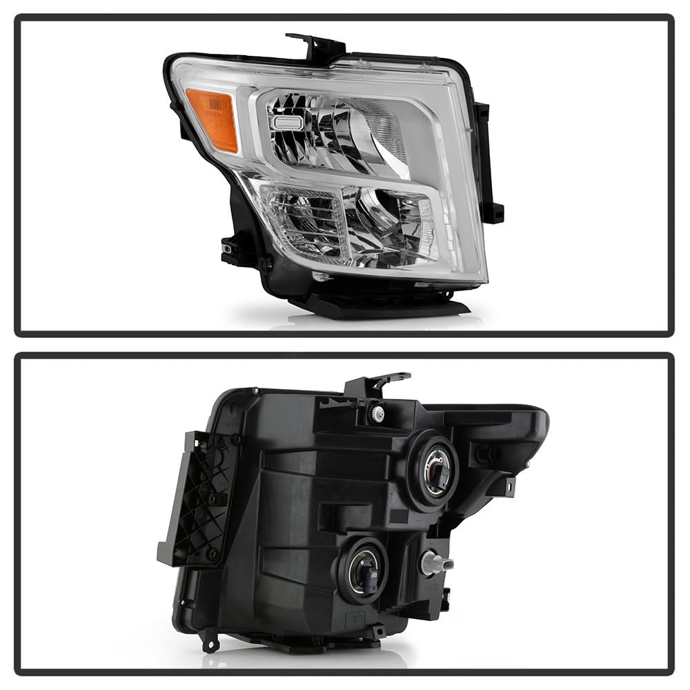 ( OE ) Nissan Titan 2016-2024 Passenger Side Headlight Halogen only ( Do Not Fit Factory LED Headlight Model ) - Low Beam-H11(Included) ; High Beam-HB3(Included) ; Signal-7444NA(Included) - OEM Right
