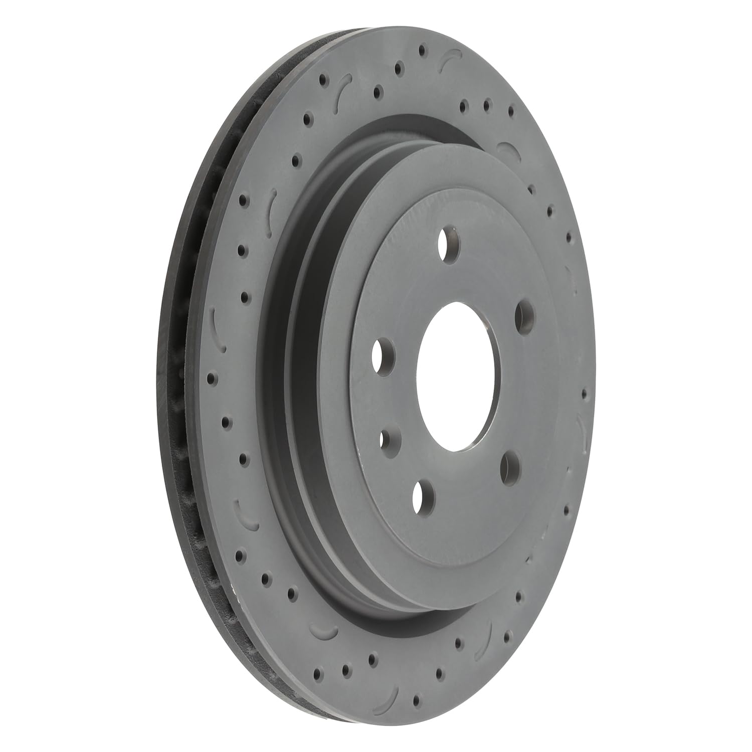 Talon Cross-Drilled and Slotted Vented Rotor, Hawk Performance Brakes, 12.4 in. Diameter, 1.89 in. Height