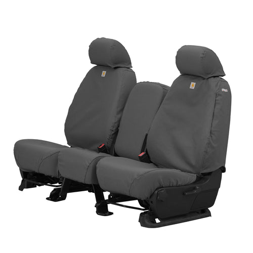 Covercraft Custom Carhartt SeatSaver Seat Covers for 2019-2026 Chevrolet Silverado/GMC Sierra 1500, 2020-2026 2500/3500-1st Row 40/20/40 Bench Seat, Duck Weave Gravel