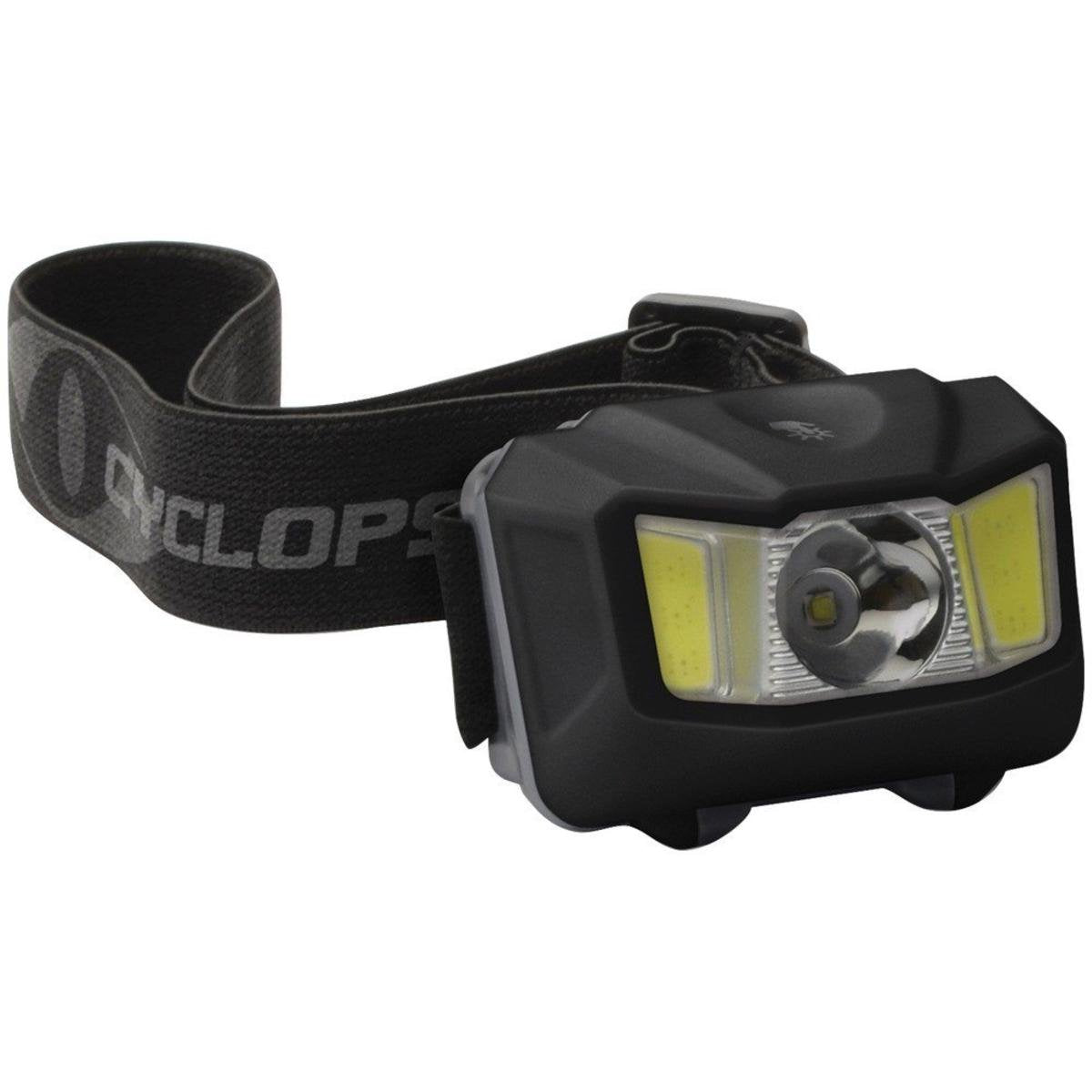HL250 Cyclops Conductive Touch Headlamp | Tactical Durable Lightweight Compact Adjustable Headband 3 Light Modes Bright 3 Color LED 250 Lumen Head Flashlight | AAA Batteries Included
