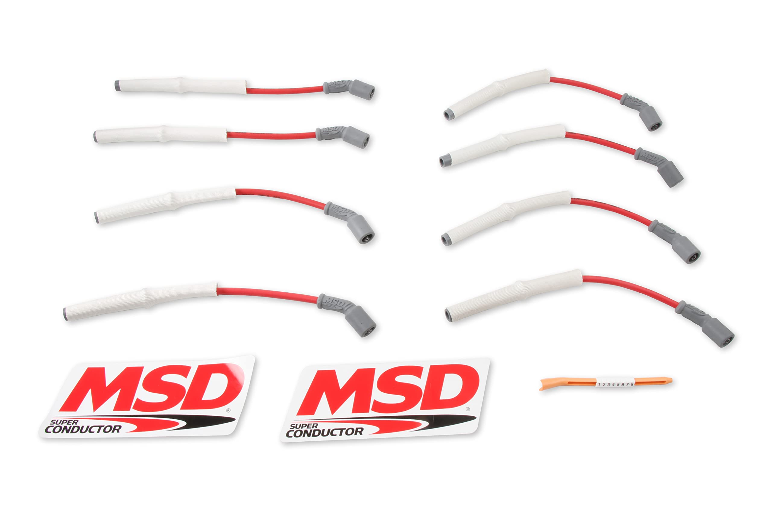 Super Conductor MSD 39849 Spark Plug Wire Set, Red