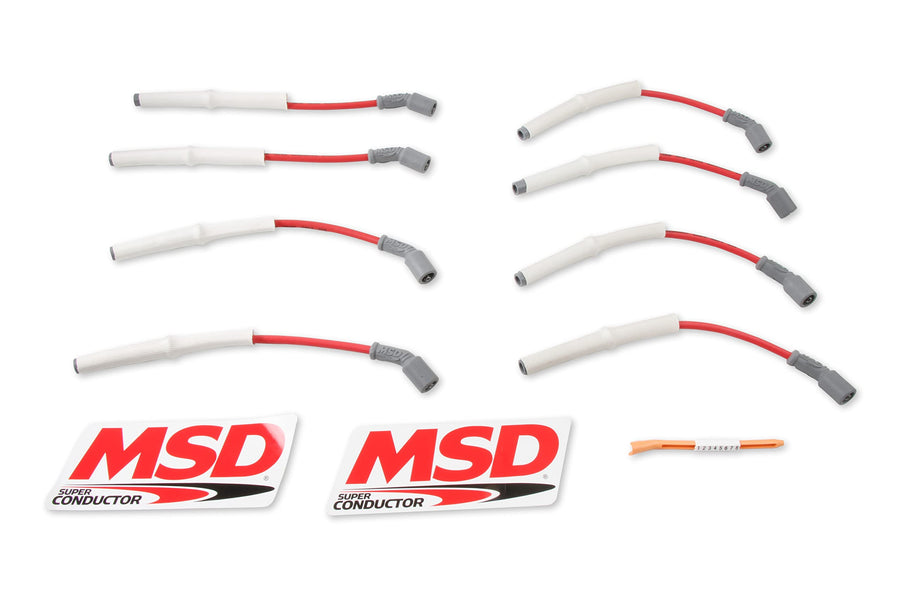 Super Conductor MSD 39849 Spark Plug Wire Set, Red