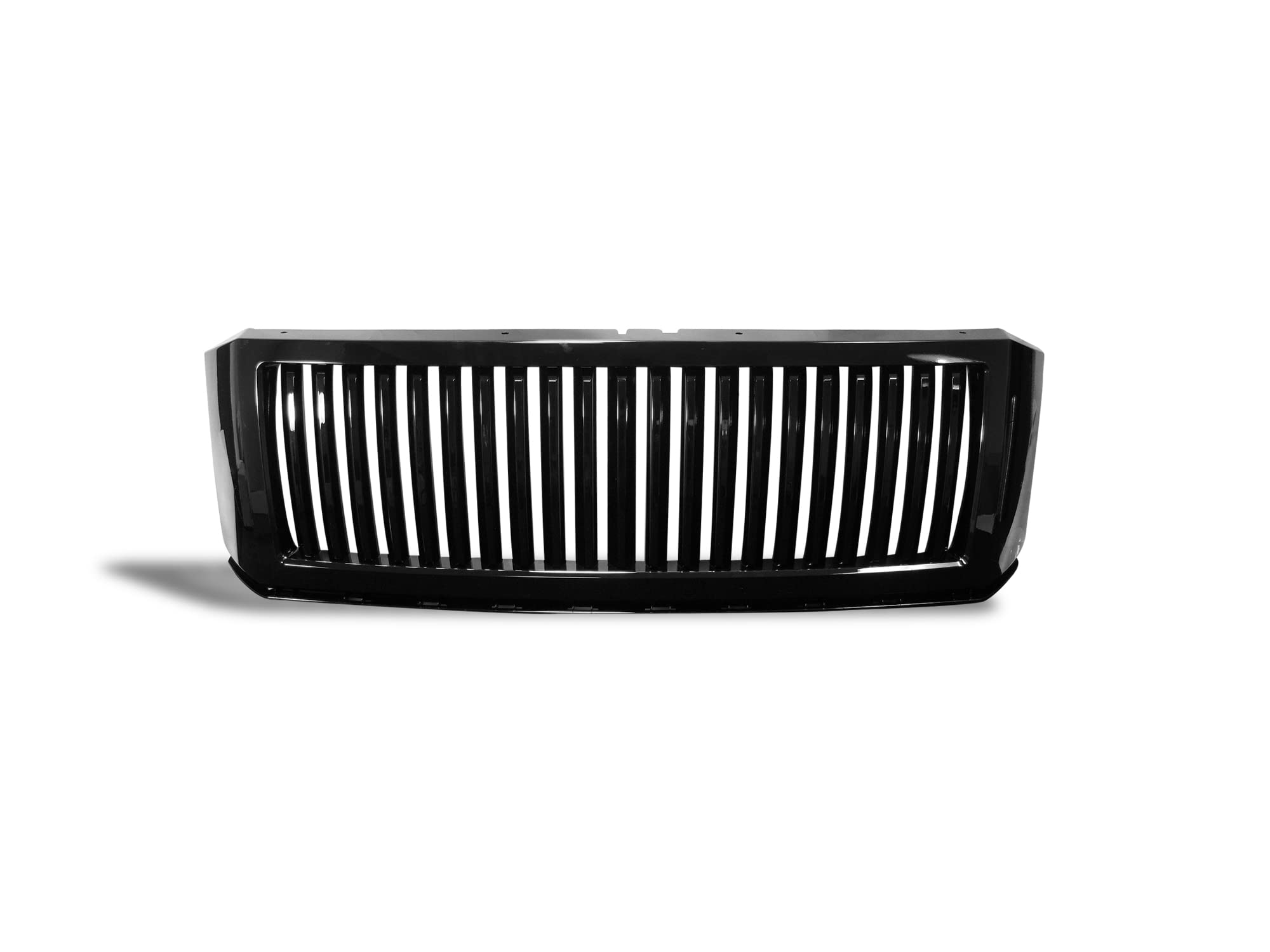 Vertical Front Hood Grille Armordillo USA 7148109 - Gloss Black Fits 2007-2014 Ford Expedition