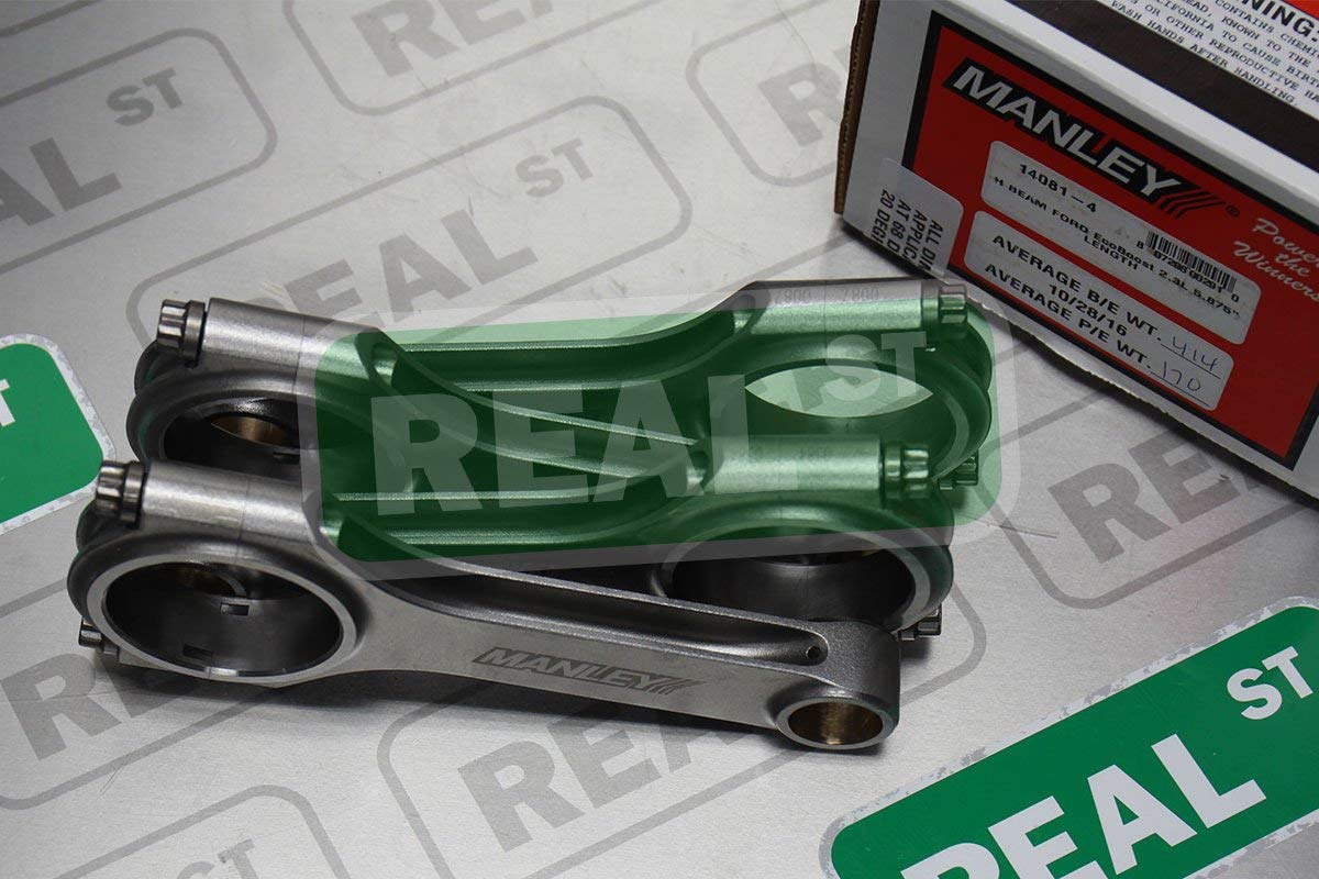 14081-4 Manley Connecting Rod Set (Ford 2.3L Eco Boost H Beam w/ .886 inch Wrist Pins ARP 2000 Rod Bolts), 1 Pack