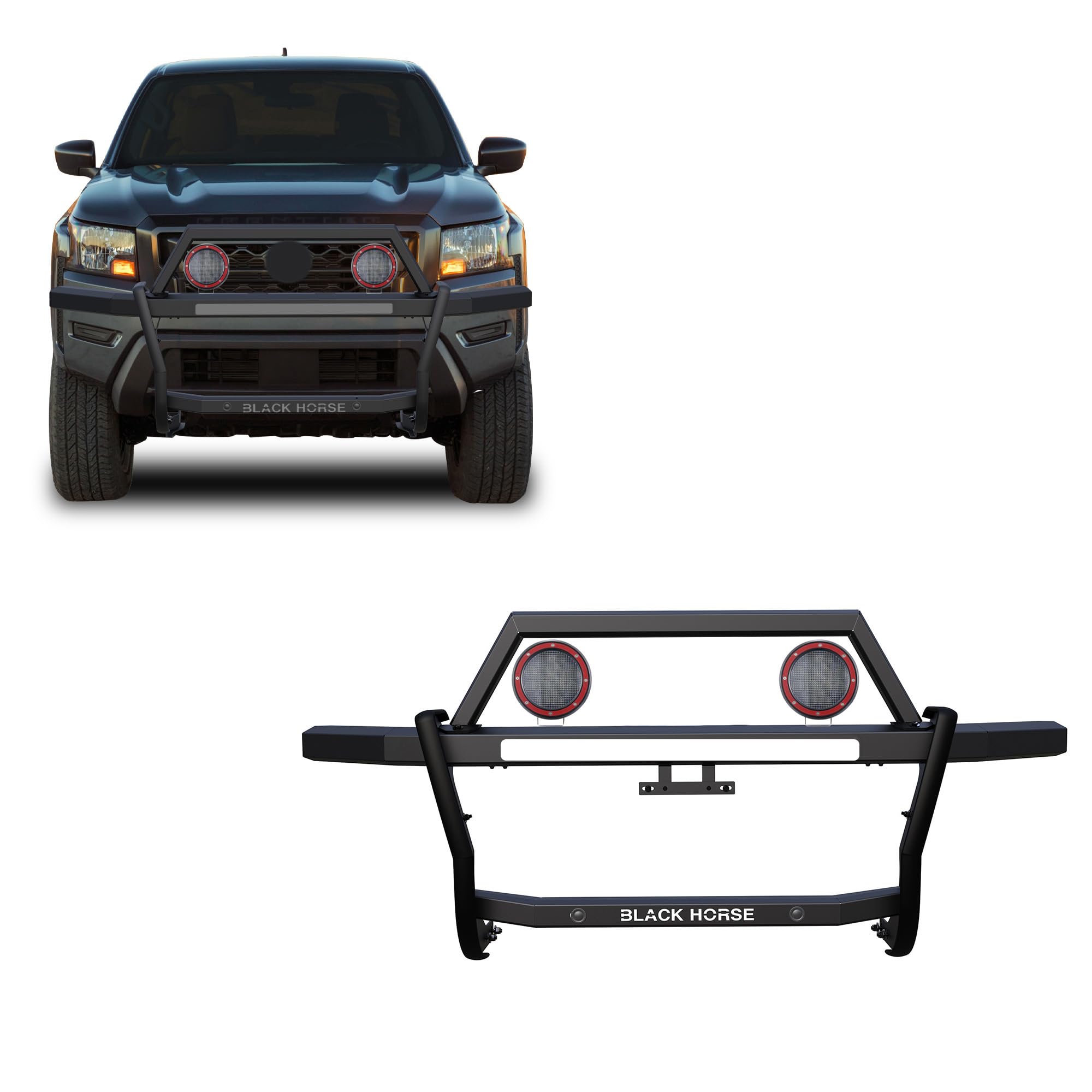 Rambler Grille Guard Kit Black Modular Compatible with 2022-2024 Nissan Frontier-RAGN01-PLFR